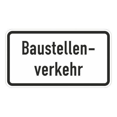 Baustellenverkehr - Verkehrsschild VZ 1007-38