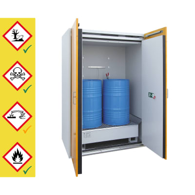 Sicherheits-Fass-Schrank für stehende Fässer - storeLAB® Sicherheits-Fass-Schrank für stehende Fässer - storeLAB®