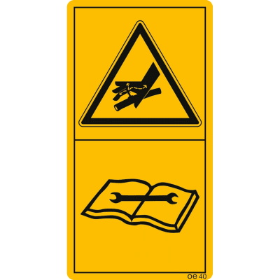 Vorsicht bei austretender Hochdruckflüssigkeit. Hinweis im technischen Handbuch beachten.