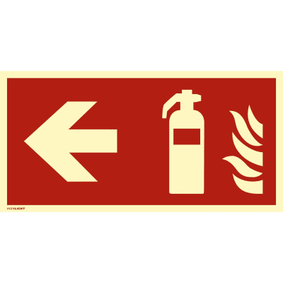 Kombischild Feuerlöscher links nach ISO 7010 Kombischild Feuerlöscher links nach ISO 7010