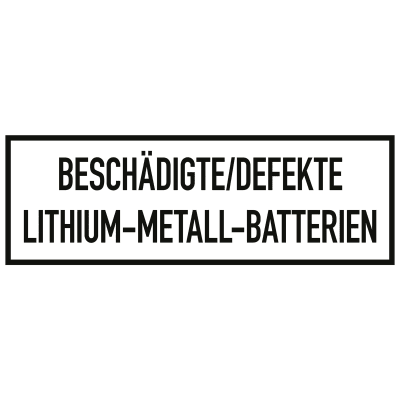 Beschädigte/Defekte Lithium-Metall-Batterien Beschädigte/Defekte Lithium-Metall-Batterien