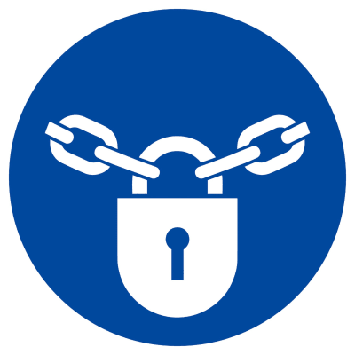 Verschlossen halten nach ISO 7010 (M 028) Verschlossen halten nach ISO 7010 (M 028)