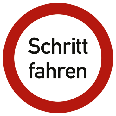Schritt fahren Schritt fahren