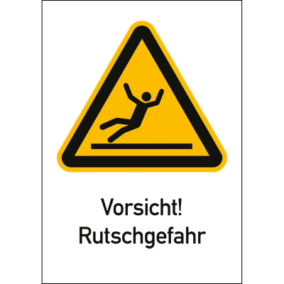 Kombischild Vorsicht! Rutschgefahr (ISO 7010) Kombischild Vorsicht! Rutschgefahr (ISO 7010)