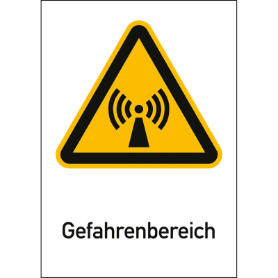Kombischild Gefahrenbereich (ISO 7010) Kombischild Gefahrenbereich (ISO 7010)