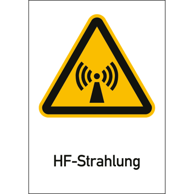 Kombischild HF-Strahlung (ISO 7010)