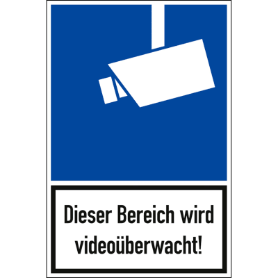 Kombischild Dieser Bereich wird videoüberwacht! Kombischild Dieser Bereich wird videoüberwacht!