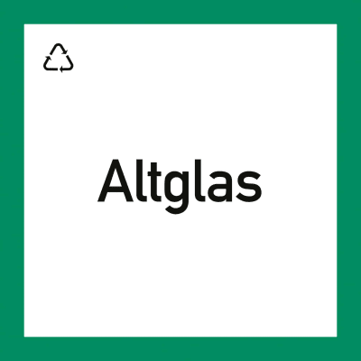 Wertstoffkennzeichnung "Altglas"
