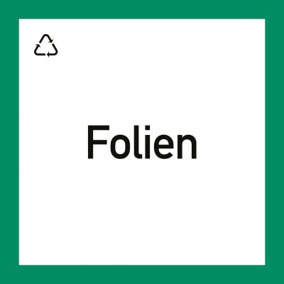 Wertstoffkennzeichnung "Folien" Wertstoffkennzeichnung "Folien"