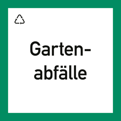 Wertstoffkennzeichnung "Gartenabfälle" Wertstoffkennzeichnung "Gartenabfälle"