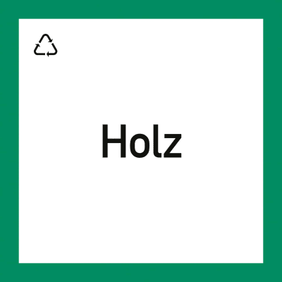 Wertstoffkennzeichnung "Holz" Wertstoffkennzeichnung "Holz"