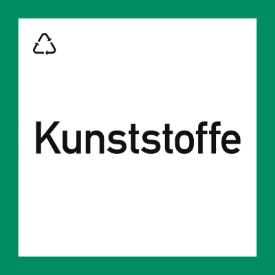 Wertstoffkennzeichnung "Kunststoffe" Wertstoffkennzeichnung "Kunststoffe"