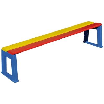 SILAOS® Kindergarten-Bank ohne Rückenlehne - mehrfarbig SILAOS® Kindergarten-Bank ohne Rückenlehne - mehrfarbig