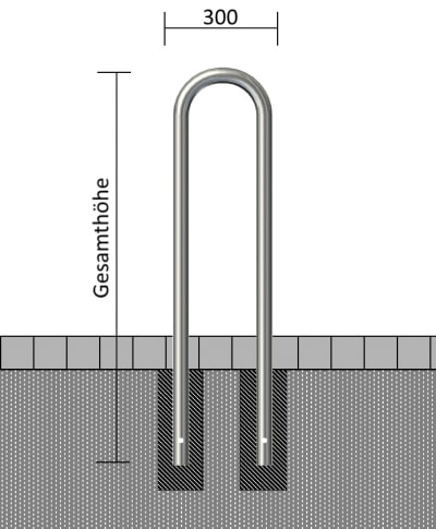 Universalbügel aus Edelstahl, Ø 48 mm
