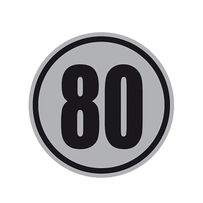 Geschwindigkeitsschilder 80 km/h Geschwindigkeitsschilder 80 km/h