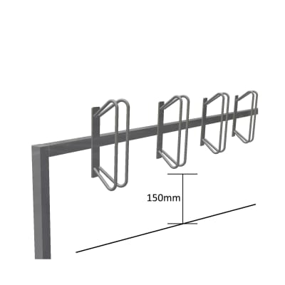 Fahrradständer / Reihenparker mit 6 Plätzen