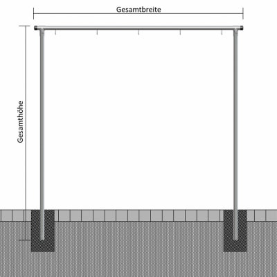 Wäschetrockengerüst, Ø 48 oder 60 mm Wäschetrockengerüst, Ø 48 oder 60 mm