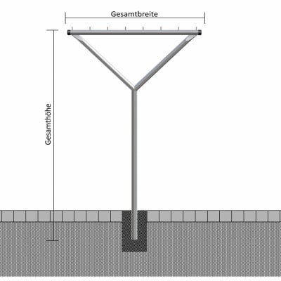 Wäschetrockengerüst Y-Form, Ø 60 mm Wäschetrockengerüst Y-Form, Ø 60 mm