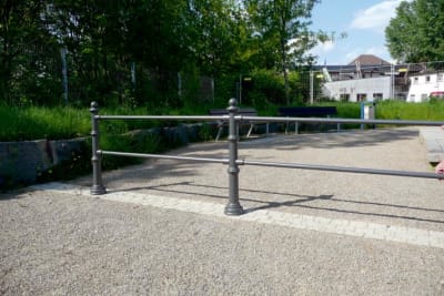 Querholm für Schutzgeländer-System mit Alu-Stilpollern