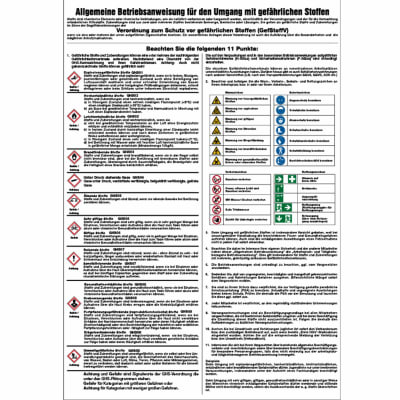 Allgemeine Betriebsanweisung für den Umgang mit gefährlichen Stoffen Allgemeine Betriebsanweisung für den Umgang mit gefährlichen Stoffen