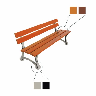 Sitzbank MORA Classic aus lasiertem Eichenholz