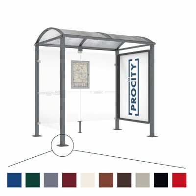 Wartehalle ProCity mit Schaukasten Wartehalle ProCity mit Schaukasten