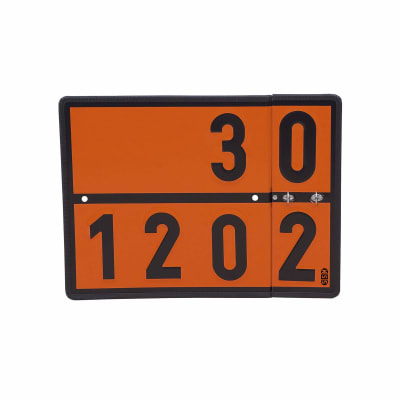 Warntafel mit Wechselziffern für Dieselkraftstoff, leichtes Heizöl und Benzin Warntafel mit Wechselziffern für Dieselkraftstoff, leichtes Heizöl und Benzin