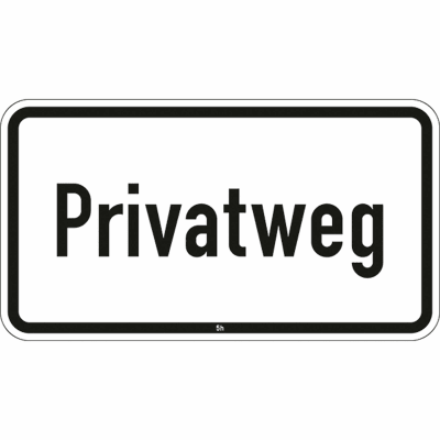 Privatweg - Verkehrsschild VZ 2821 Privatweg - Verkehrsschild VZ 2821