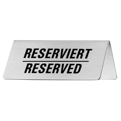 Tischschild - Reserviert/Reserved Tischschild - Reserviert/Reserved