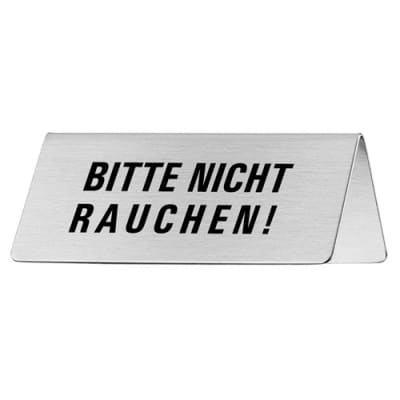 Tischschild - Bitte nicht rauchen