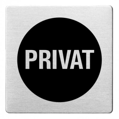 Textschild - Privat (ecken abgerundet/schwarz) Textschild - Privat (ecken abgerundet/schwarz)