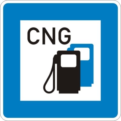 StVO-Hinweisschild: Tankstelle mit Erdgas VZ 365-54