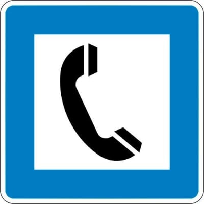 VZ 360-50 Autobahn-Hinweisschild Fernsprecher VZ 360-50 Autobahn-Hinweisschild Fernsprecher