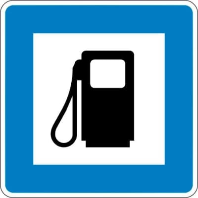 VZ 365-52 Autobahn-Hinweisschild Tankstelle VZ 365-52 Autobahn-Hinweisschild Tankstelle