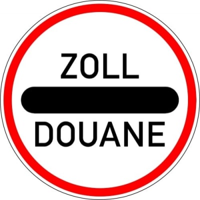 Autobahn-Hinweisschild Zollstelle VZ 392