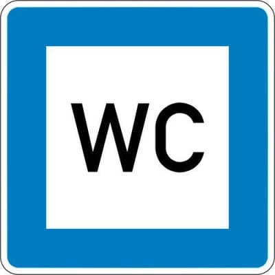 Autobahn-Hinweisschild WC- VZ 365-58