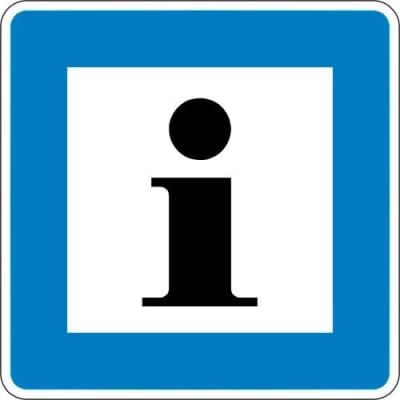 Informationsstelle StVO-Hinweisschild VZ 365-61 Informationsstelle StVO-Hinweisschild VZ 365-61