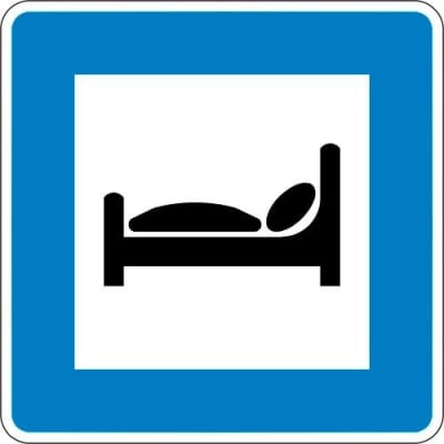 Autobahnhotel Hinweisschild gemäß StVO VZ 365-55 Autobahnhotel Hinweisschild gemäß StVO VZ 365-55