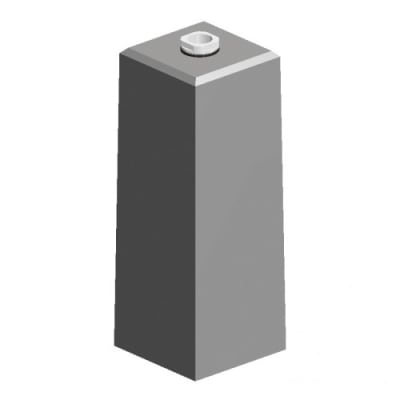 Betonsockel mit eingesetzter Guss-Bodenhülse