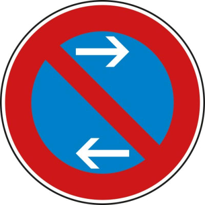 Schild Eingeschränktes Haltverbot Mitte - VZ 286-31 Schild Eingeschränktes Haltverbot Mitte - VZ 286-31