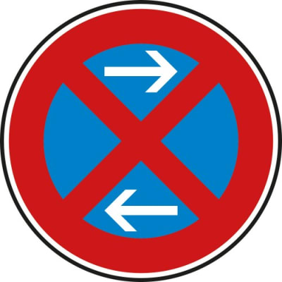 Schild Absolutes Halteverbot Mitte - VZ 283-31 Schild Absolutes Halteverbot Mitte - VZ 283-31