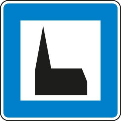 Autobahn-Hinweisschild Autobahnkapelle VZ 365-59 Autobahn-Hinweisschild Autobahnkapelle VZ 365-59