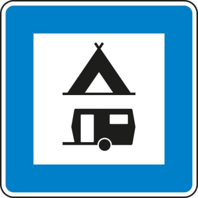 VZ 365-60 StVO-Hinweisschild Zelt und Wohnwagenplatz VZ 365-60 StVO-Hinweisschild Zelt und Wohnwagenplatz