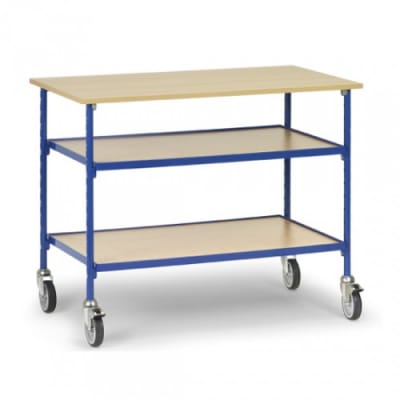 Rolltisch mit 2 verstellbaren Böden - Tragkraft 150 kg Rolltisch mit 2 verstellbaren Böden - Tragkraft 150 kg