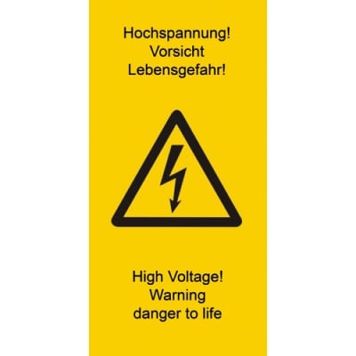 Warnetiketten Vorsicht Hochspannung Warnetiketten Vorsicht Hochspannung