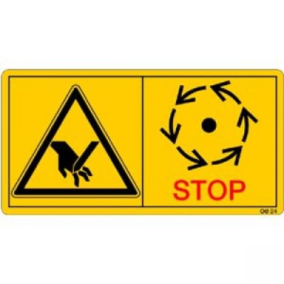 Maschinenteile nur dann berühren, wenn sie vollständig zum Stillstand gekommen sind. Maschinenteile nur dann berühren, wenn sie vollständig zum Stillstand gekommen sind.