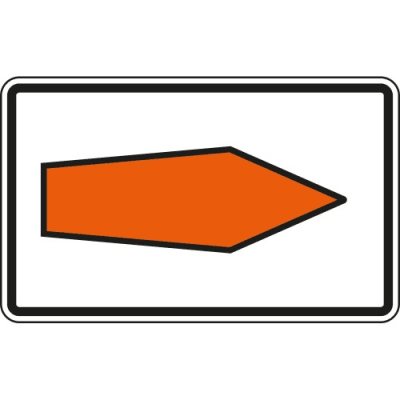 Verkehrsschild mit Umlenkungspfeil - rechts VZ 4671-20 Verkehrsschild mit Umlenkungspfeil - rechts VZ 4671-20