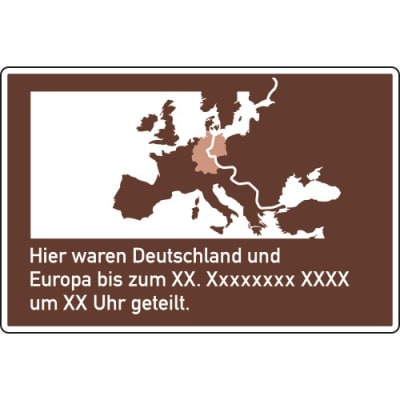 Erinnerungstafel gemäß Brocken-Erklärung - VZ 386.3-50 Erinnerungstafel gemäß Brocken-Erklärung - VZ 386.3-50