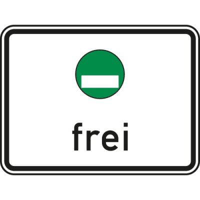 Grüne Plakette frei Zusatzschild VZ 1031-52 Grüne Plakette frei Zusatzschild VZ 1031-52