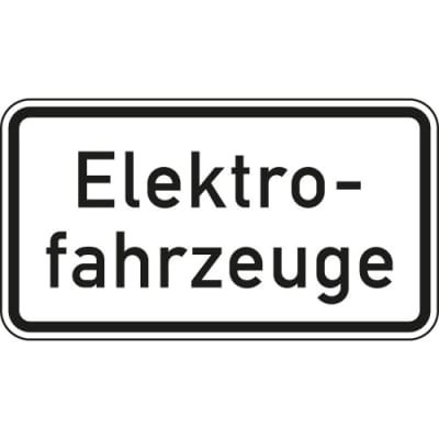 Elektrofahrzeuge Zusatzschild mit VZ 1050-33